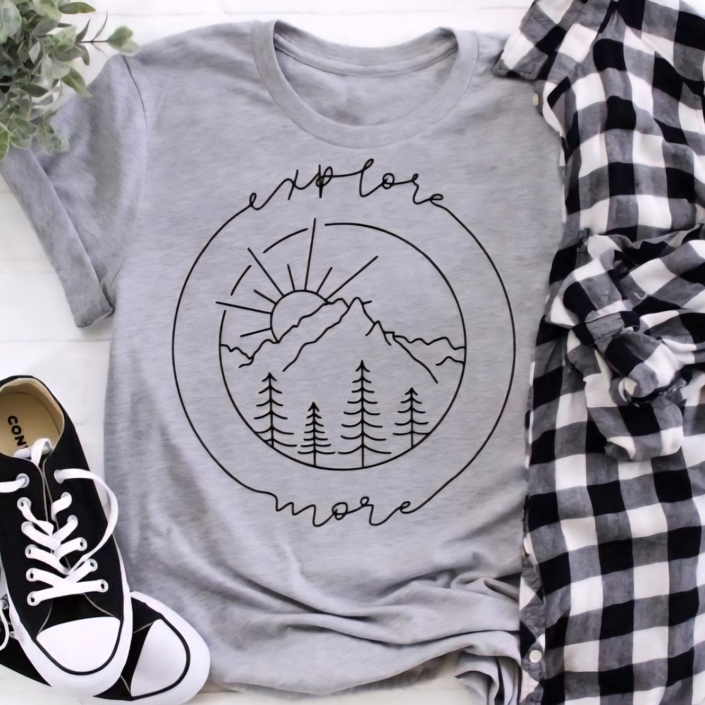 Bella Canvas Gray Explore More Tee